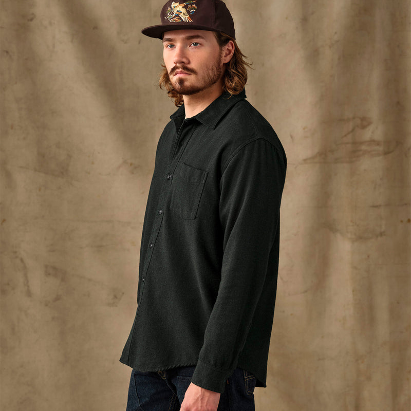 Rustic flannel shirt von Filson | Dark moss heather (Black)