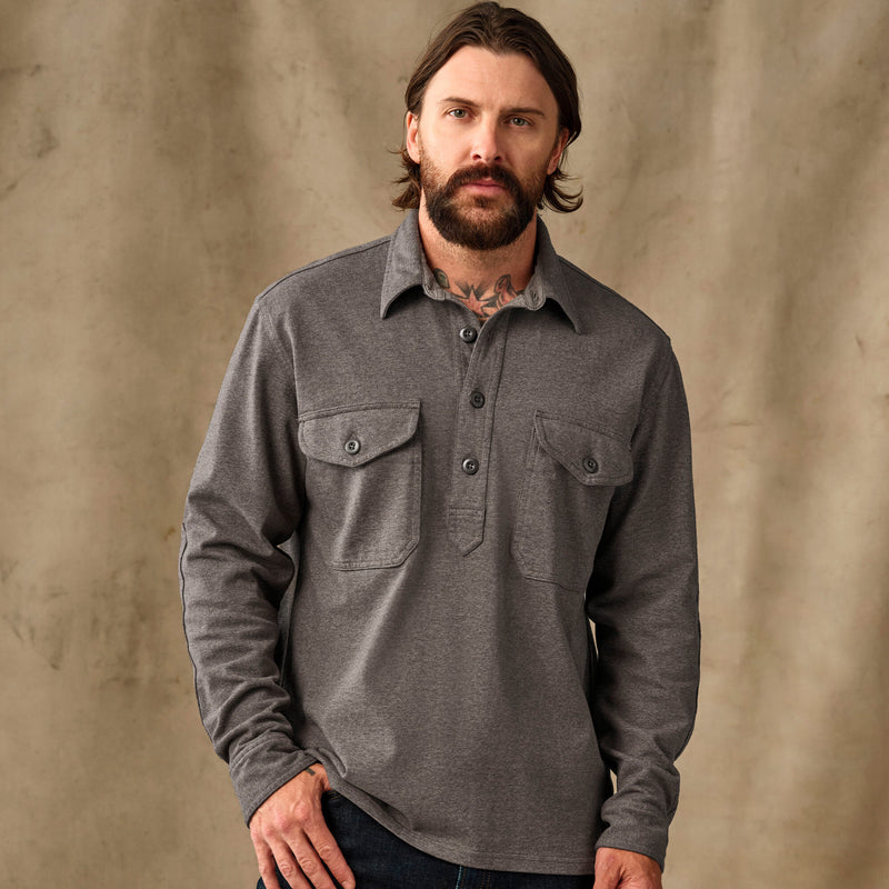 Field knit pullover shirt von Filson | Smoke heather (Brown)