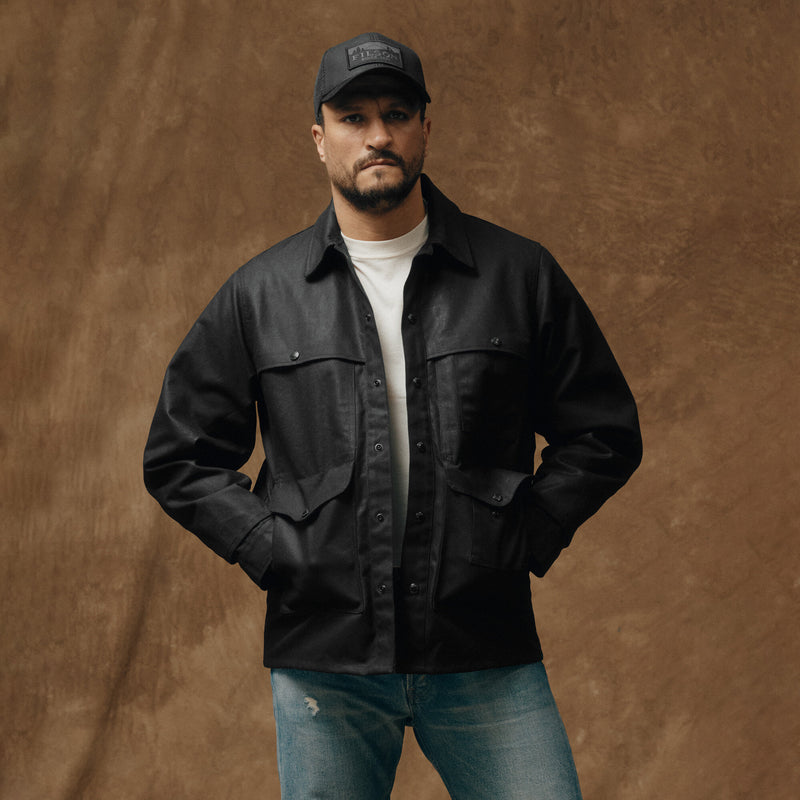 Giacca cruiser in tin cloth foderata di Filson | Black (Black)