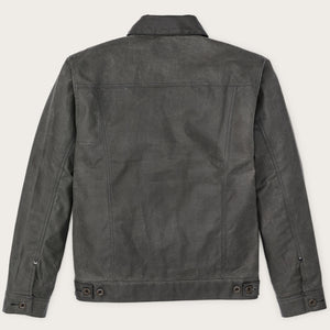Veste cruiser en tin cloth doublée courte par Filson | Castor gray (Grey)