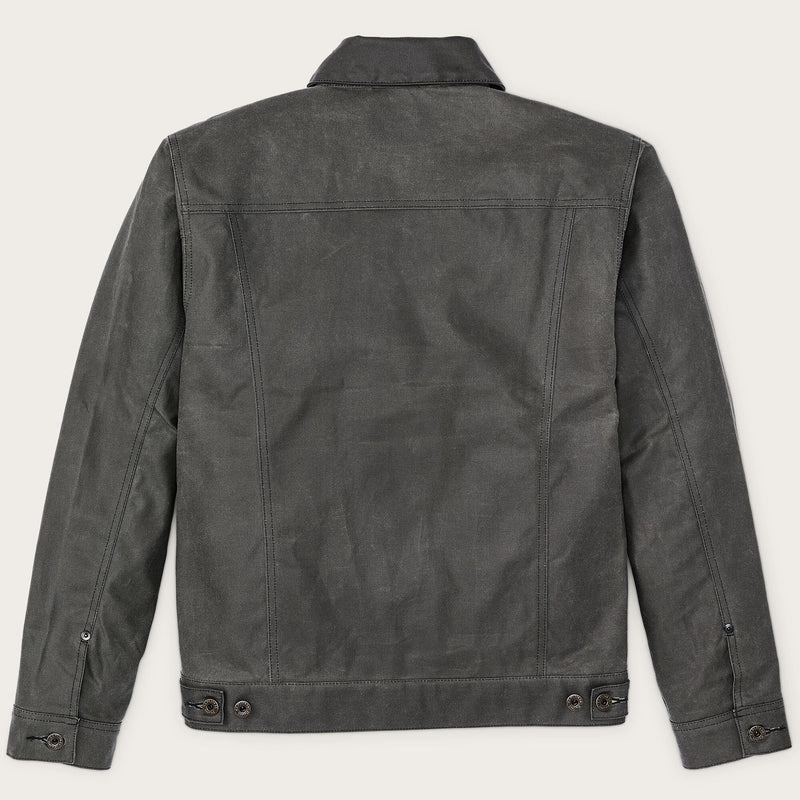 Veste cruiser en tin cloth doublée courte par Filson | Castor gray (Grey)