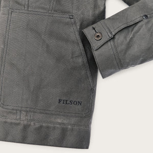 Veste cruiser en tin cloth doublée courte par Filson | Castor gray (Grey)