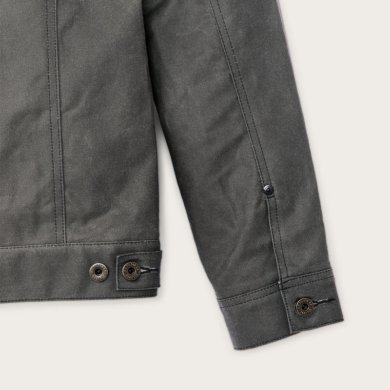 Veste cruiser en tin cloth doublée courte par Filson | Castor gray (Grey)