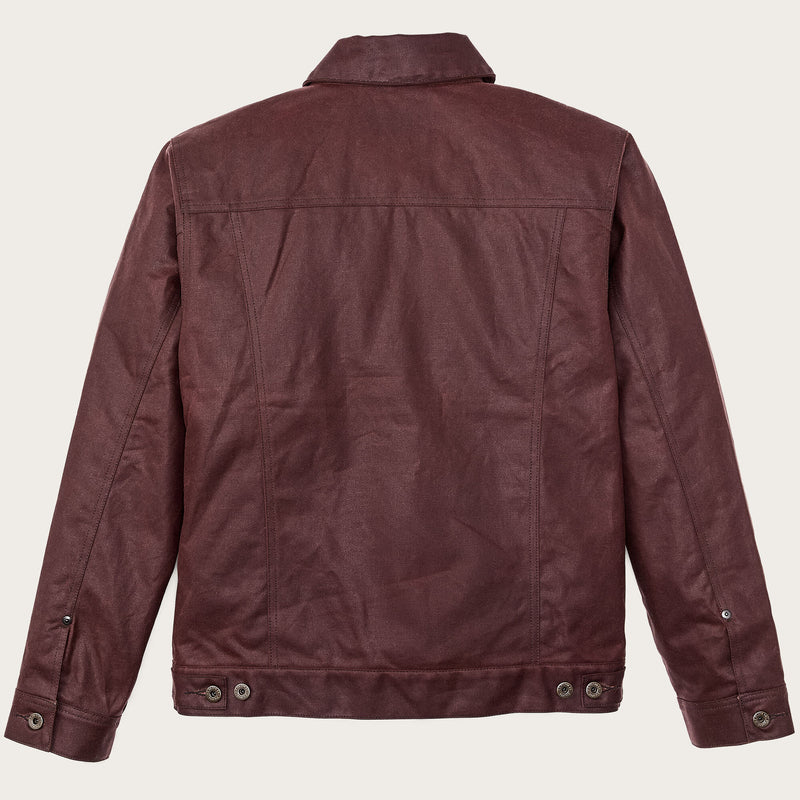 Veste cruiser en tin cloth doublée courte par Filson | Fired brick (Red)