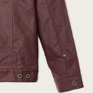 Veste cruiser en tin cloth doublée courte par Filson | Fired brick (Red)