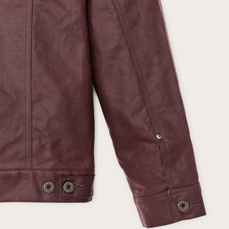 Veste cruiser en tin cloth doublée courte par Filson | Fired brick (Red)