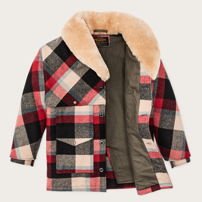 Manteau packer doublé laine mackinaw par Filson | Red / cream / blue p (Multicolor)