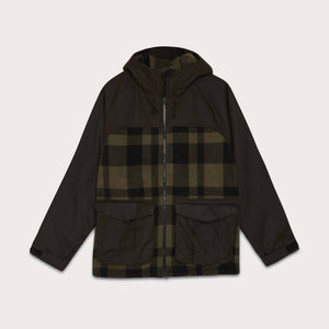 Mackinaw wool hunting jacket di Filson | Otter green / black heritage plaid x (Green)