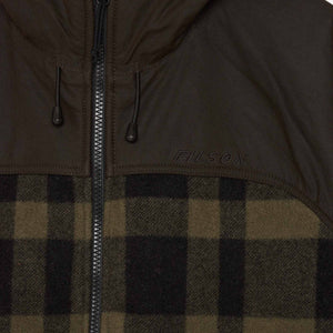 Mackinaw wool hunting jacket di Filson | Otter green / black heritage plaid x (Green)