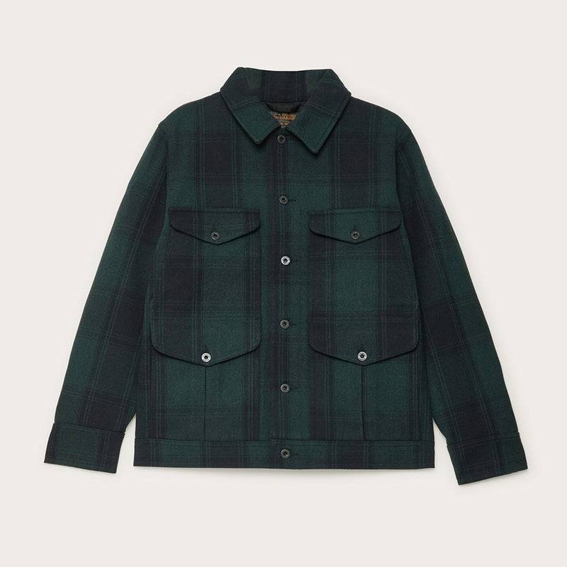 Veste journeyman en laine par Filson | Blue/green check (Green)