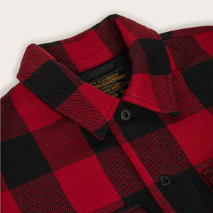 Veste journeyman en laine par Filson | Red/black buffalo (Red)