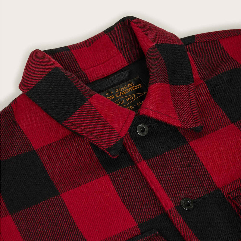 Veste journeyman en laine par Filson | Red/black buffalo (Red)