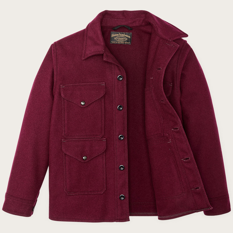 1940s mackinaw wool cruiser jacket by Filson | Wine (Red)