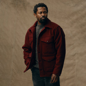 1940s mackinaw wool cruiser jacket by Filson | Wine (Red)