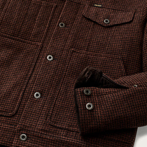 Spokane insulated short cruiser jacket by Filson | Merlot / black plaid (Brown)