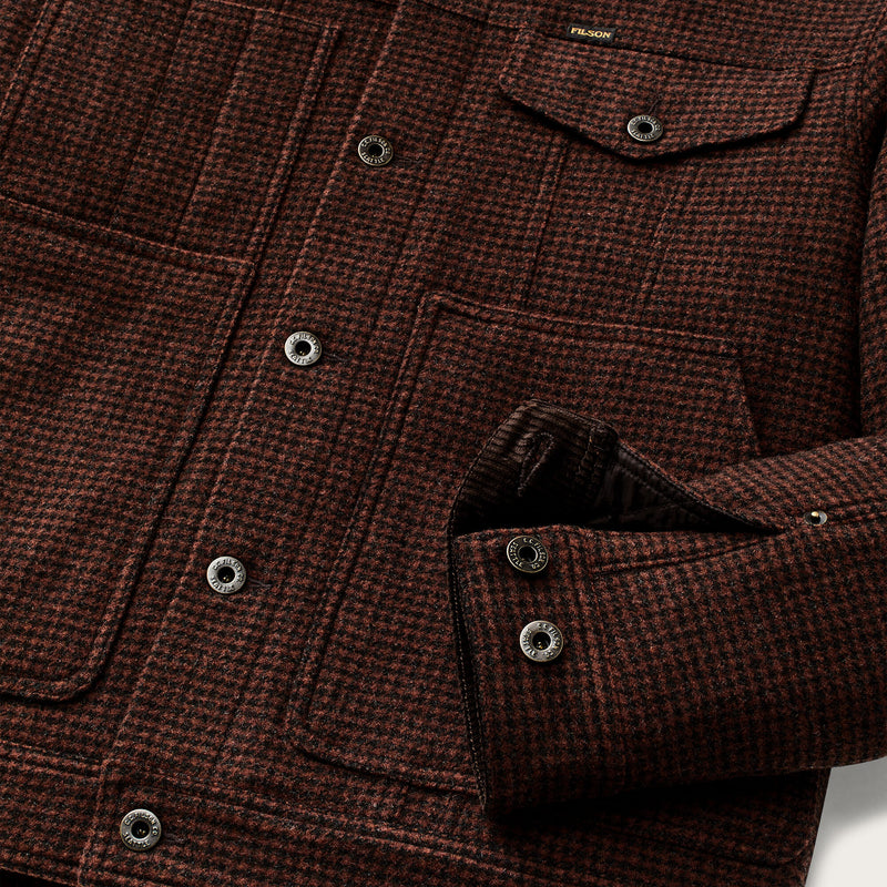 Spokane insulated short cruiser jacket by Filson | Merlot / black plaid (Brown)