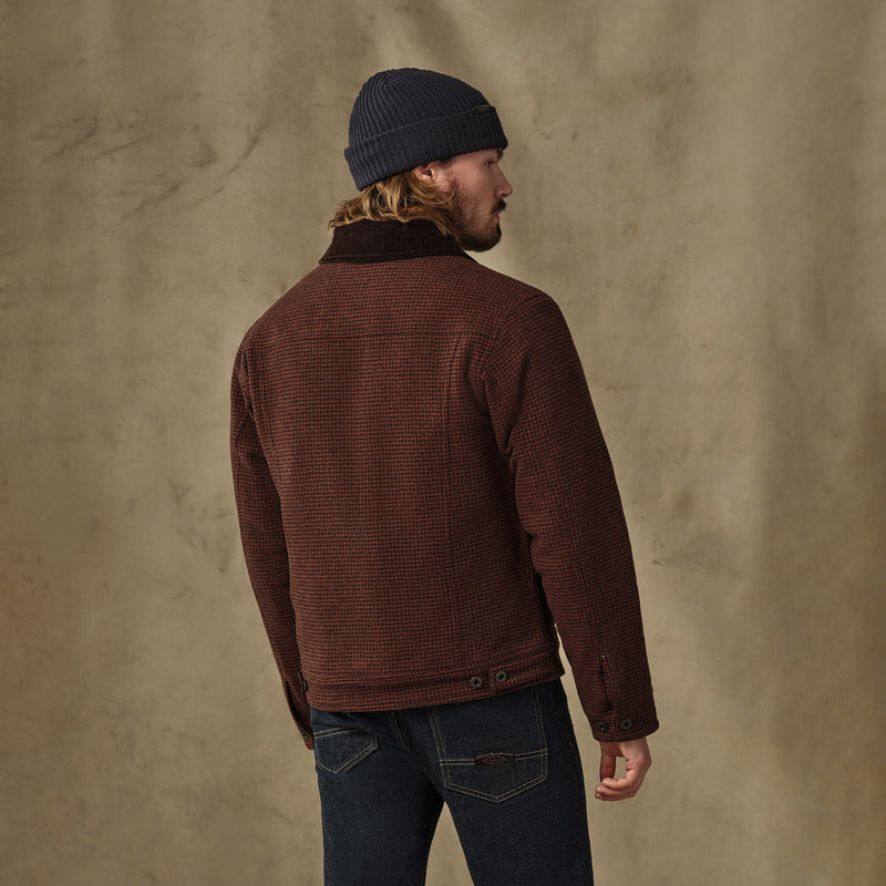 Spokane insulated short cruiser jacket von Filson | Merlot / black plaid (Brown)