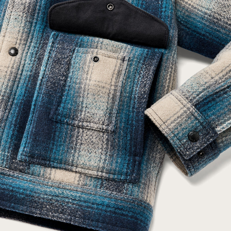 Mackinaw wool work jacket by Filson | Teal / gray ombre (Blue)