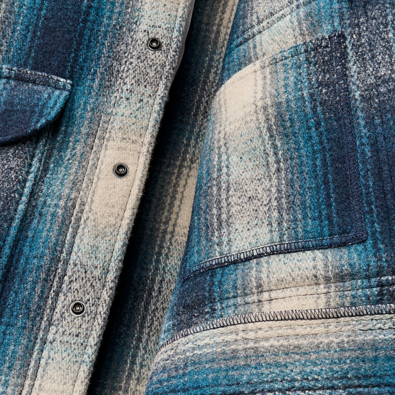 Mackinaw wool work jacket by Filson | Teal / gray ombre (Blue)