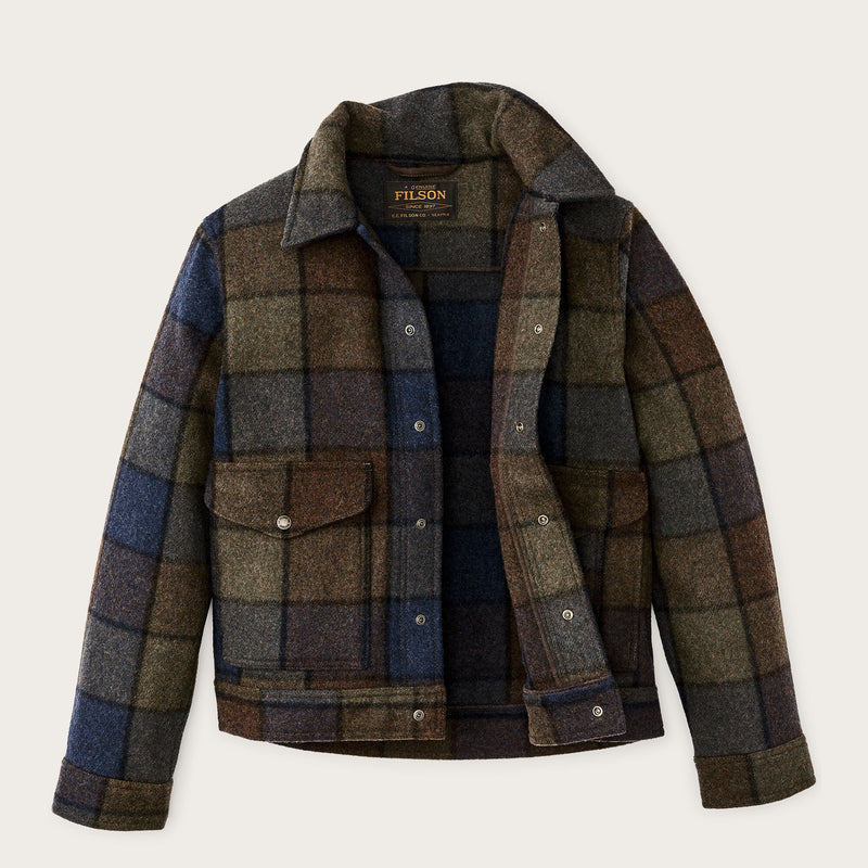 Veste de travail en laine mackinaw von Filson | Blue / brown / gray plaid (Multicolor)