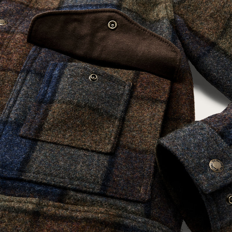 Veste de travail en laine mackinaw von Filson | Blue / brown / gray plaid (Multicolor)