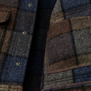Veste de travail en laine mackinaw von Filson | Blue / brown / gray plaid (Multicolor)