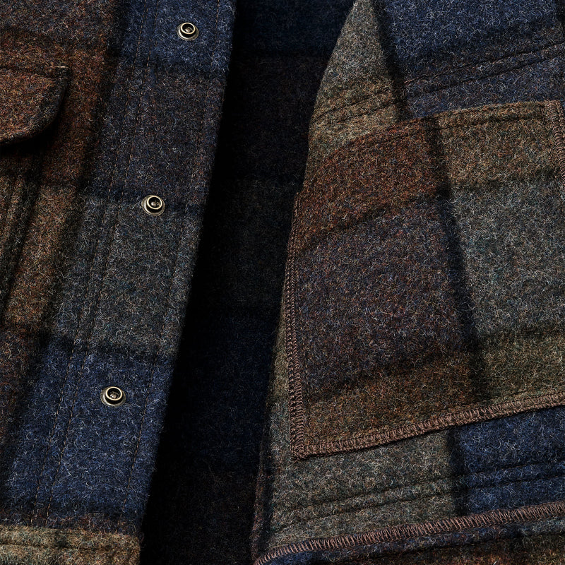 Veste de travail en laine mackinaw von Filson | Blue / brown / gray plaid (Multicolor)