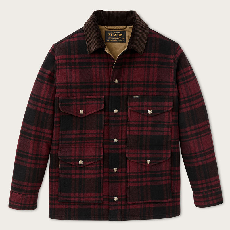 Spokane insulated cruiser by Filson | Port / black plaid (Red)