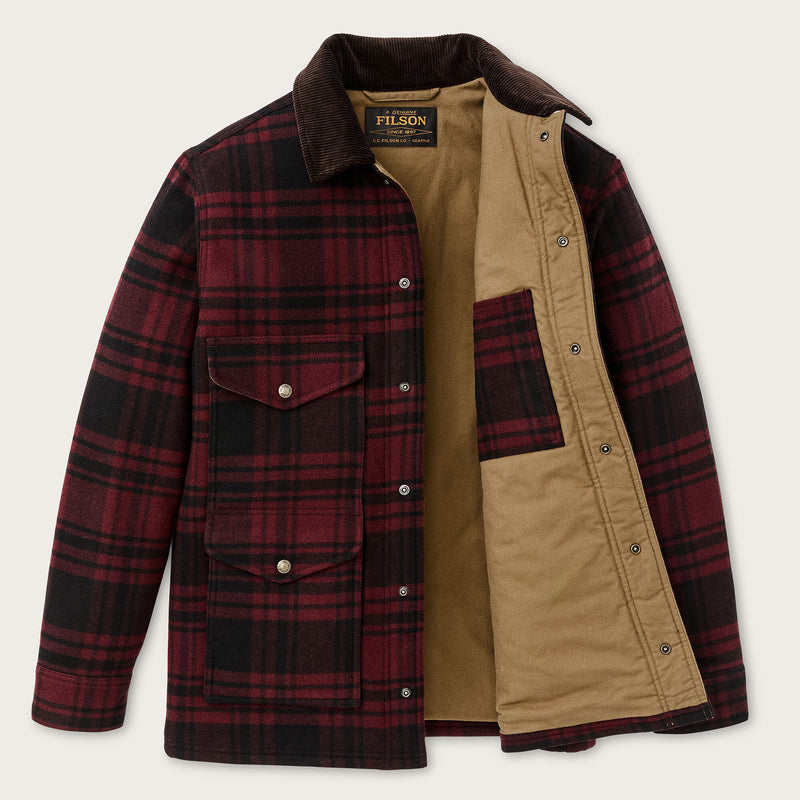 Spokane insulated cruiser by Filson | Port / black plaid (Red)