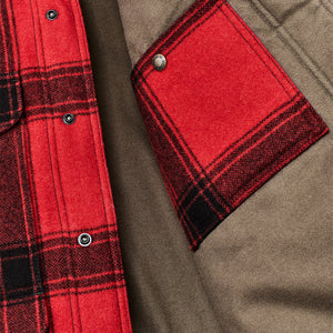 Spokane insulated cruiser by Filson | Red / black windowpa (Red)