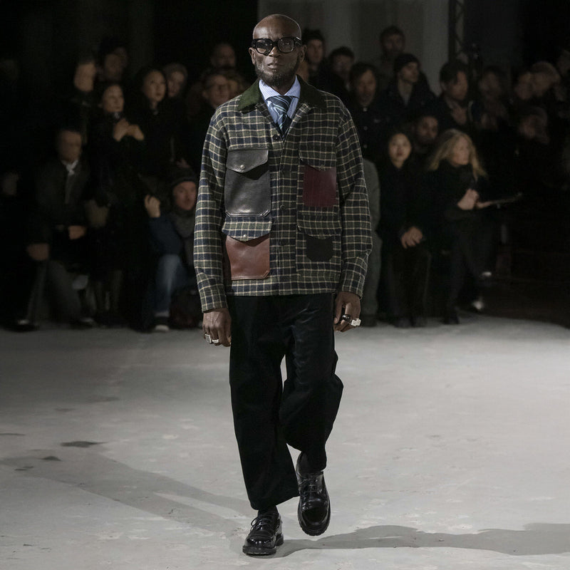 Filson × junya watanabe jac-shirt en laine à carreaux par Filson | Navy green beige / b (Green)