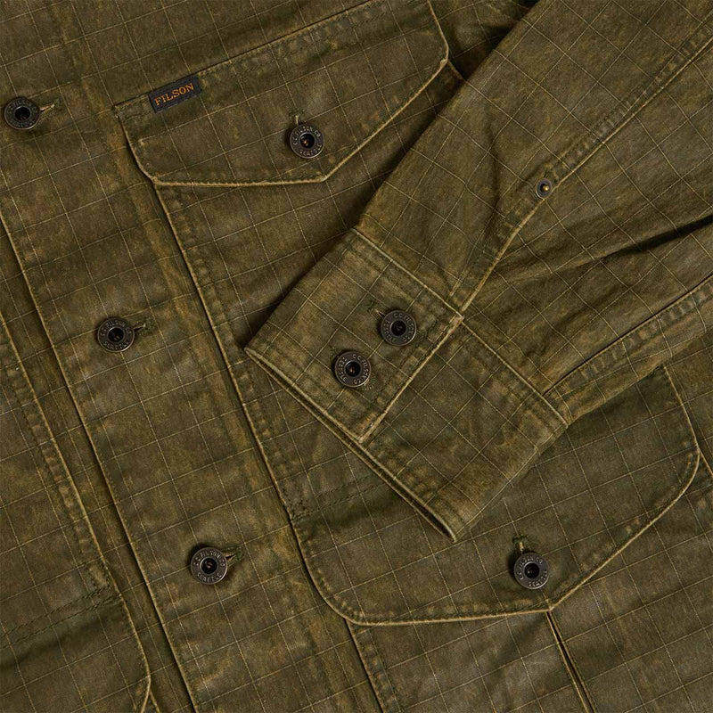 Coated journeyman jacket by Filson | Dark olive/tan (Green)
