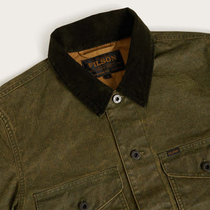 Coated journeyman jacket by Filson | Dark olive/tan (Green)