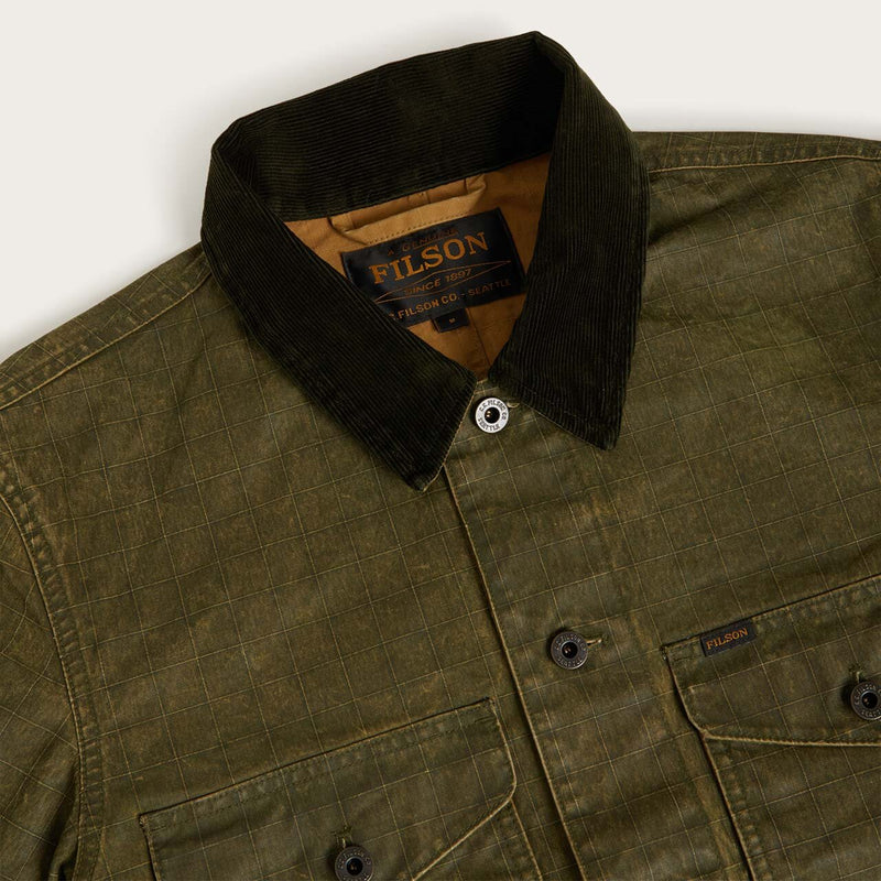 Coated journeyman jacket by Filson | Dark olive/tan (Green)