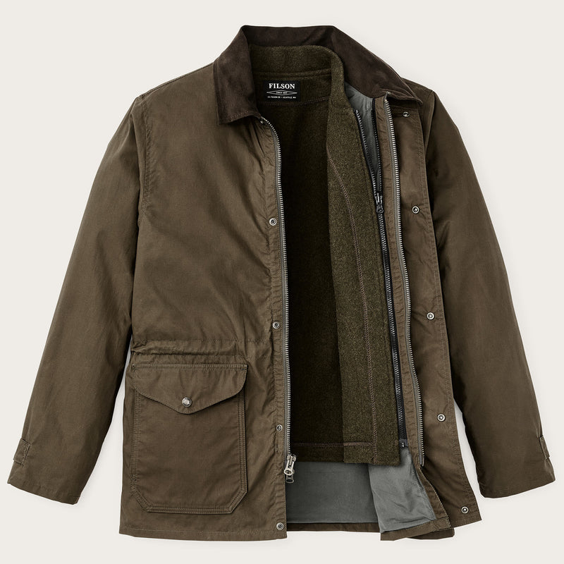 Dry wax mile marker coat von Filson | Burnt olive (Green)