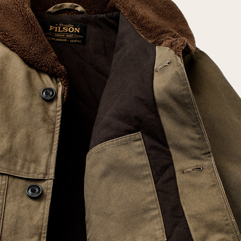 Rustic canvas packer coat von Filson | Marsh olive (Beige)
