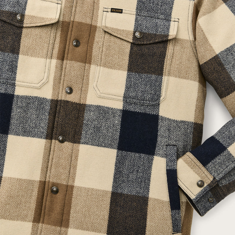 Insulated jac-shirt von Filson | Cream / navy plaid (Multicolor)