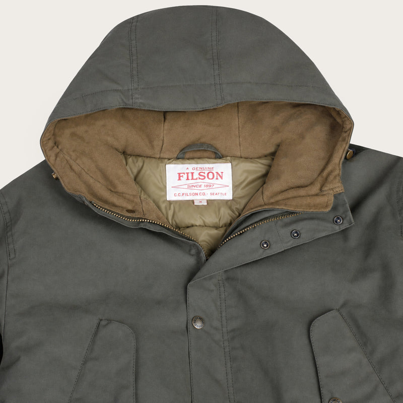 Waxed field down parka by Filson | Otter green (Green)