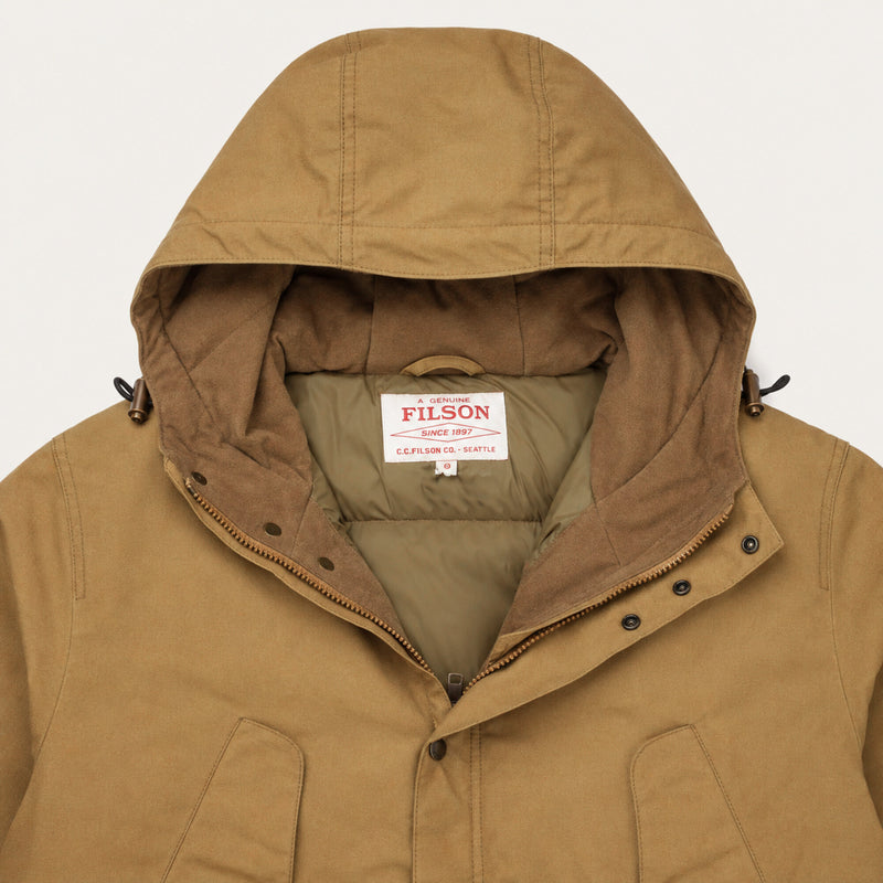 Waxed field down parka by Filson | Dark tan (Beige)