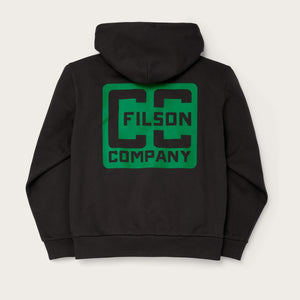 Prospector graphic full-zip hoodie von Filson | Cinder cc square (Grey)