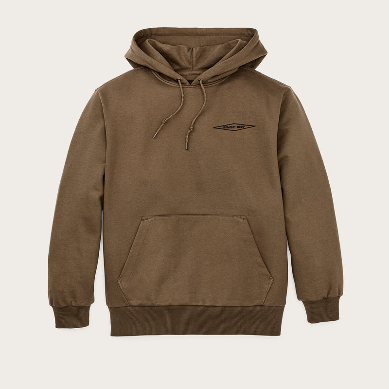 Prospector embroidered hoodie von Filson | Dark tan diamon (Brown)