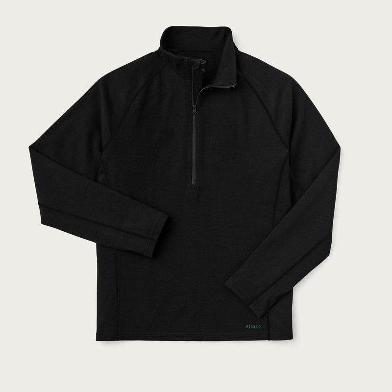 400g merino wool long sleeve half-zip von Filson | Black (Black)