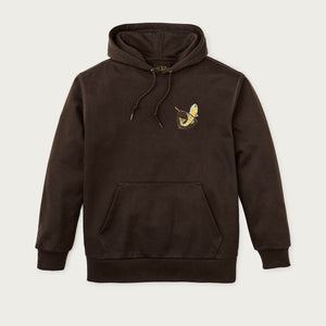 Prospector embroidered hoodie di Filson | Dark brown / fishing (Brown)