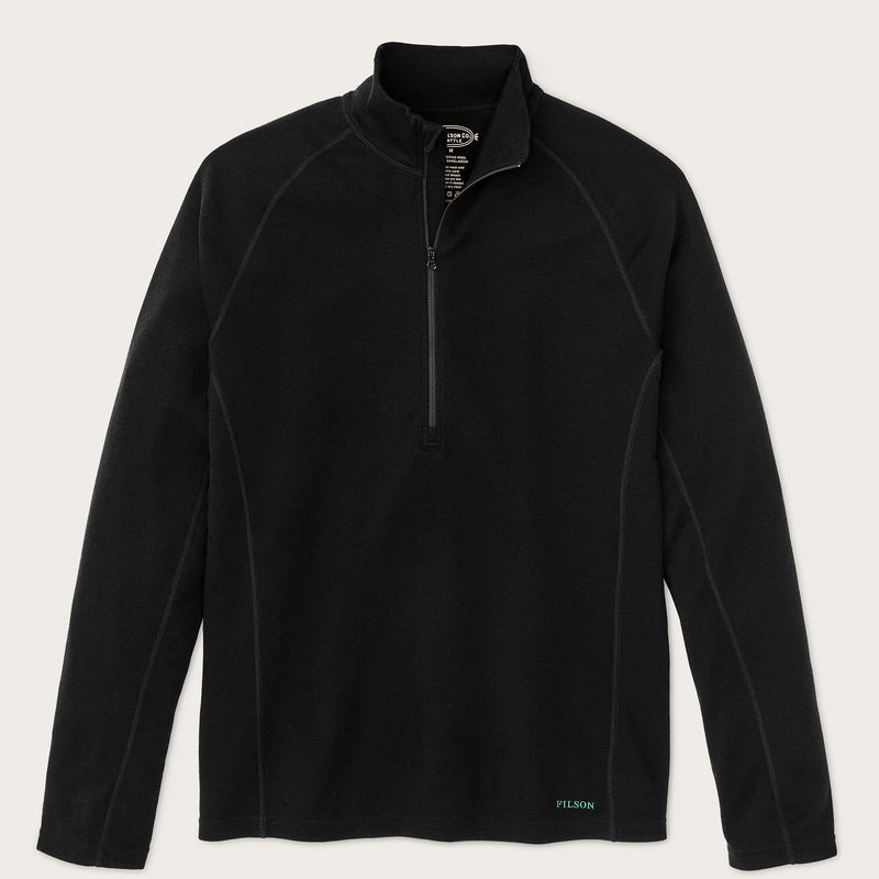 Maglia a mezza zip in lana merino da 400 g di Filson | Black (Black)