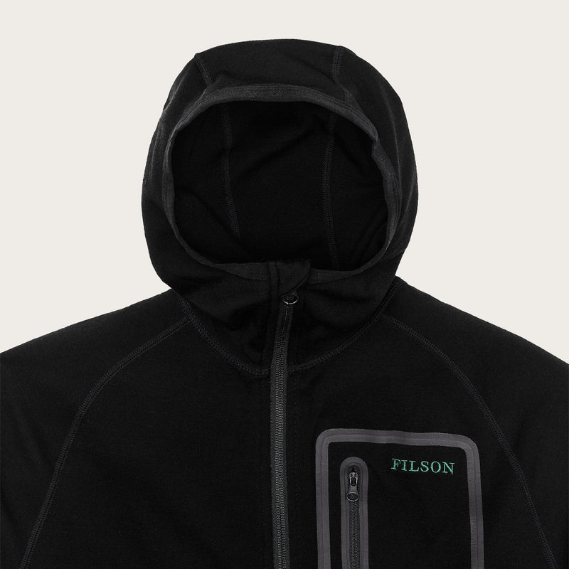 400g merino wool hoodie by Filson | Black (Black)