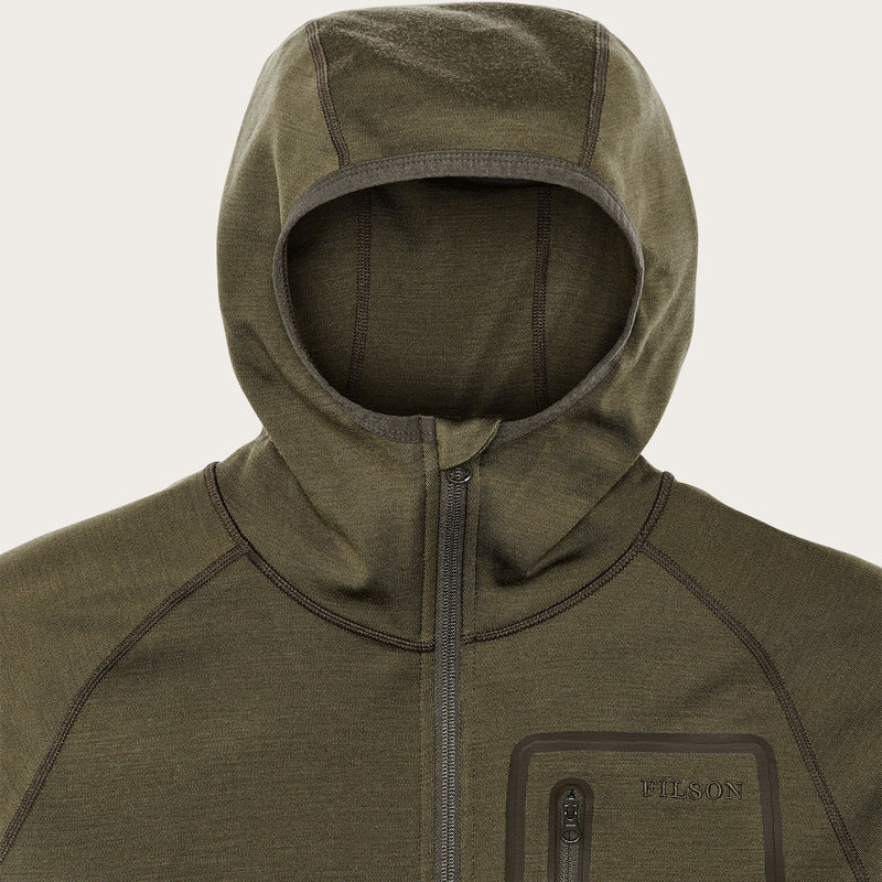 400g merino wool hoodie by Filson | Dark olive (Green)
