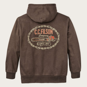 Felpa con cappuccio prospector graphic di Filson | Dark brown / logging (Brown)
