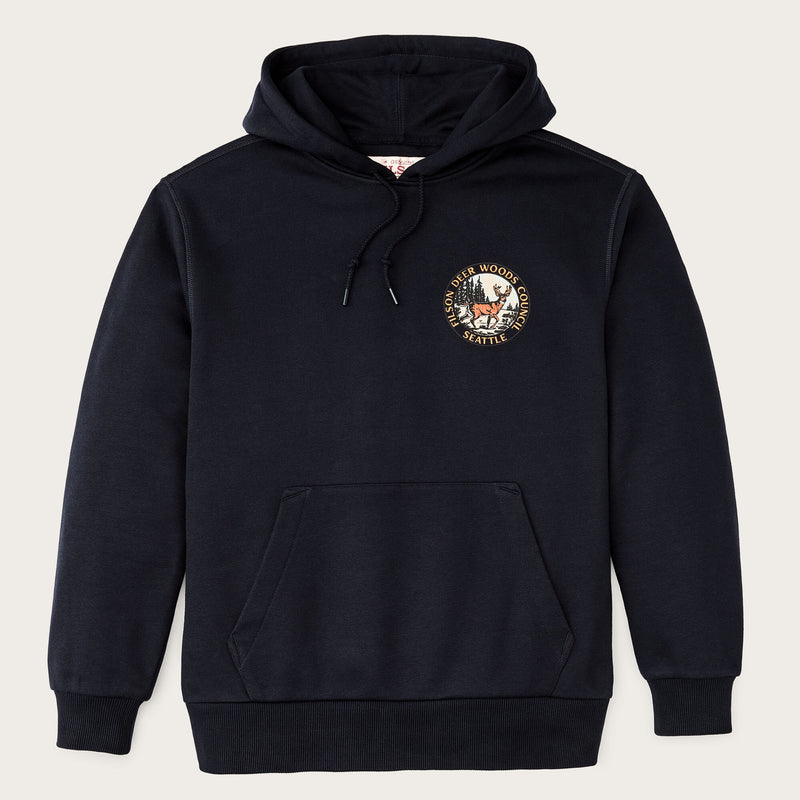 Felpa con cappuccio prospector graphic di Filson | Night sky / buck (Blue)