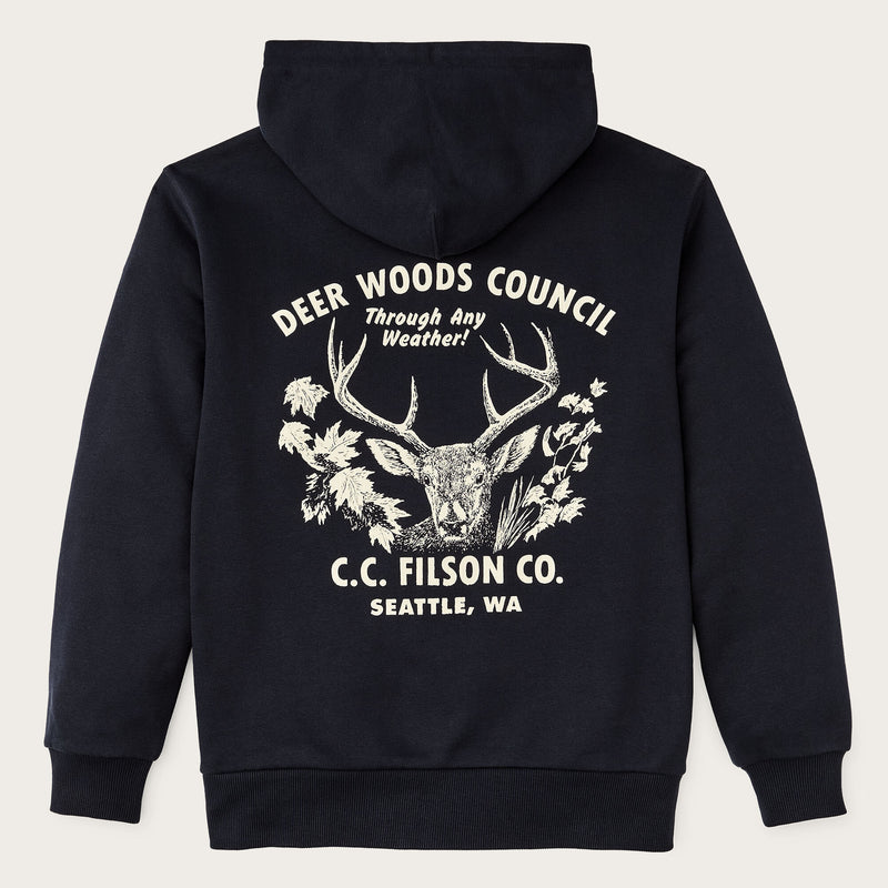 Felpa con cappuccio prospector graphic di Filson | Night sky / buck (Blue)