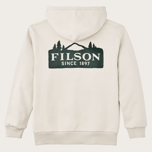 Prospector graphic hoodie von Filson | Cliff gray / scenic (Beige)